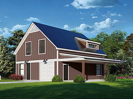 Country Farmhouse Traditional Elevation of Plan 81589