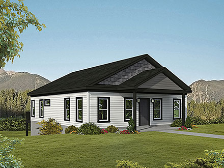 Country Farmhouse Traditional Elevation of Plan 81591