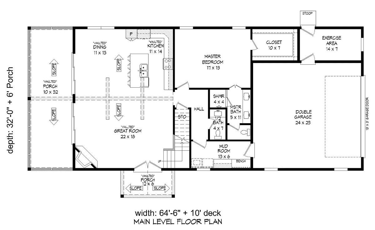 House Plan 81594 Level One