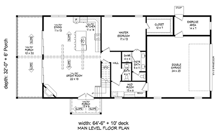 House Plan 81594 First Level Plan