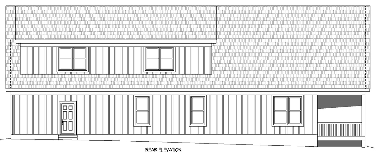 House Plan 81594 Rear Elevation