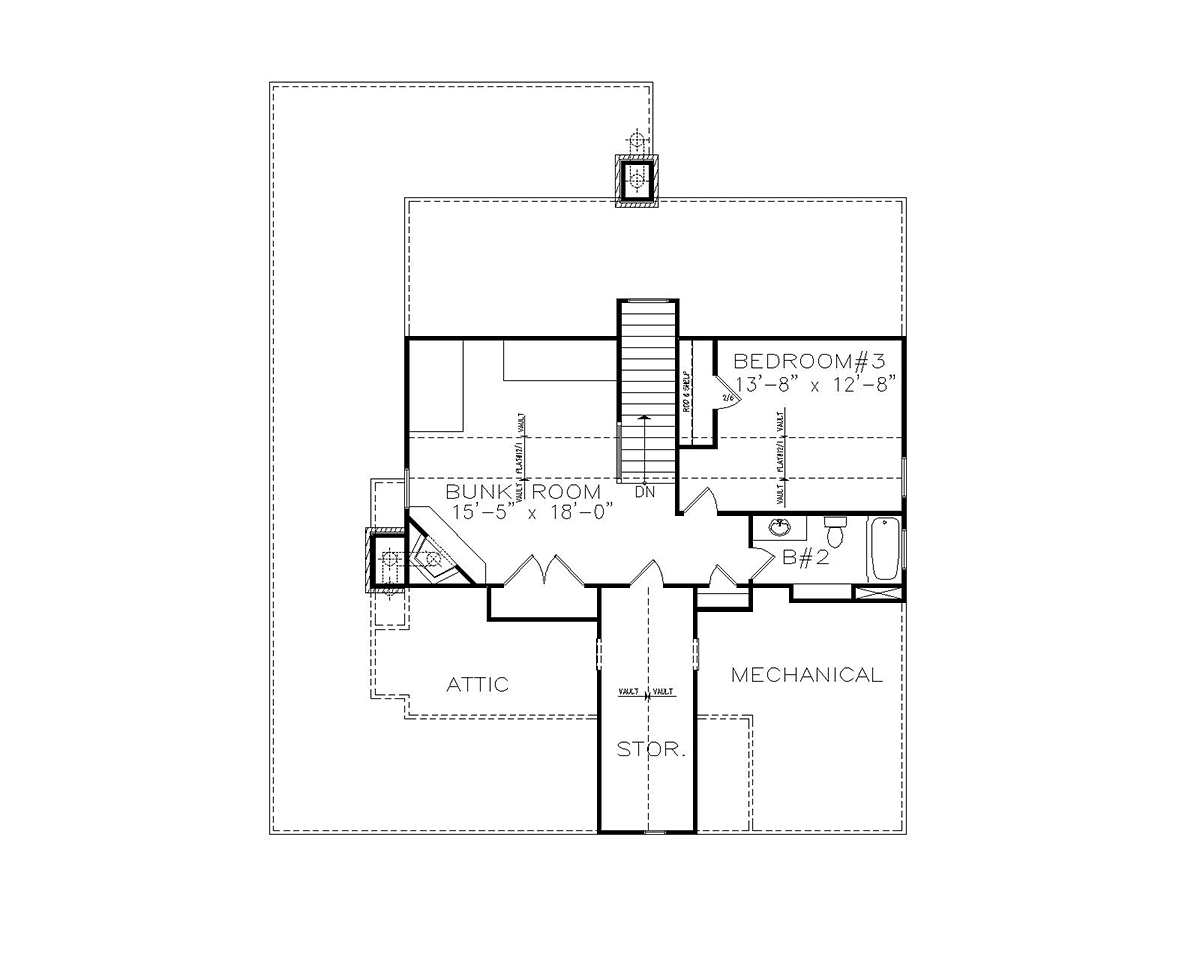 Cottage Craftsman Farmhouse Level Two of Plan 81600