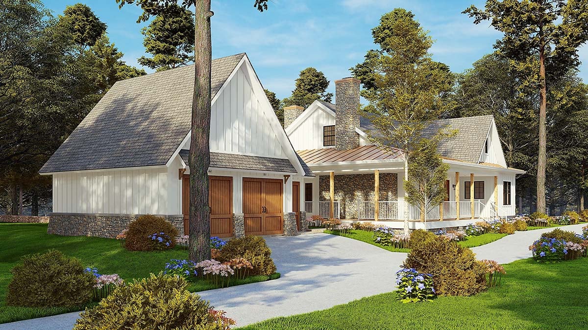 Cottage, Craftsman, Farmhouse Plan with 2241 Sq. Ft., 3 Bedrooms, 2 Bathrooms, 2 Car Garage Picture 3