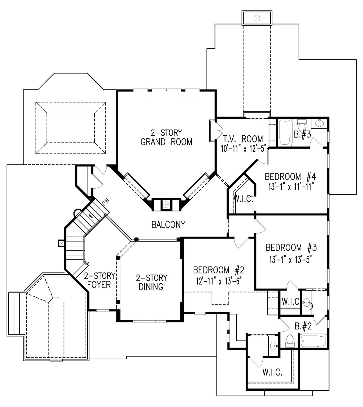 New American Style Traditional Level Two of Plan 81607