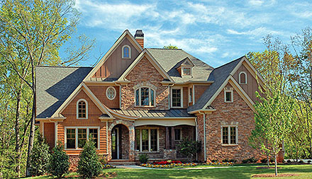 New American Style Traditional Elevation of Plan 81607