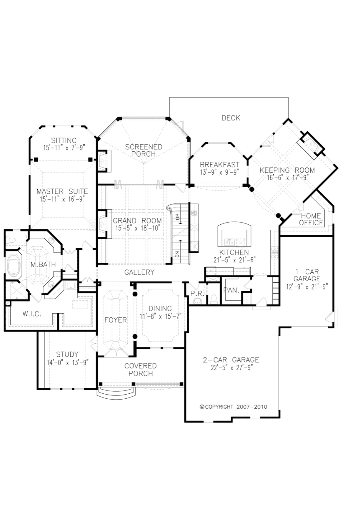 European French Country Traditional Level One of Plan 81608