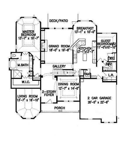 House Plan 81613 First Level Plan