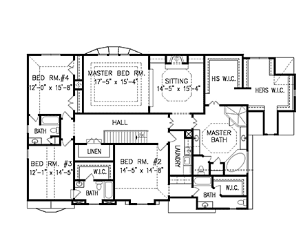 House Plan 81614 Second Level Plan