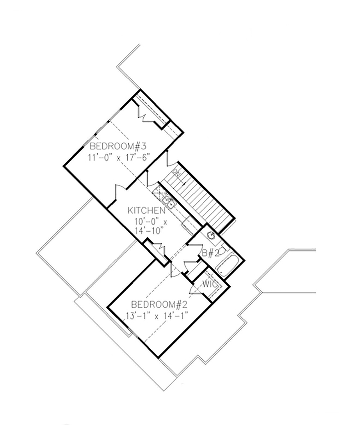 Craftsman New American Style Tuscan Level Two of Plan 81616