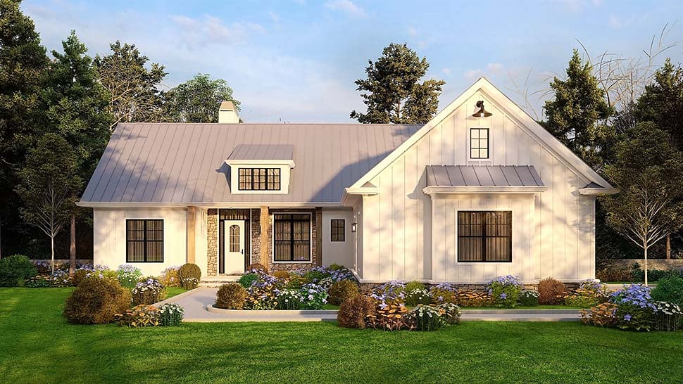 Country, Farmhouse Plan with 2064 Sq. Ft., 3 Bedrooms, 3 Bathrooms, 2 Car Garage Picture 5
