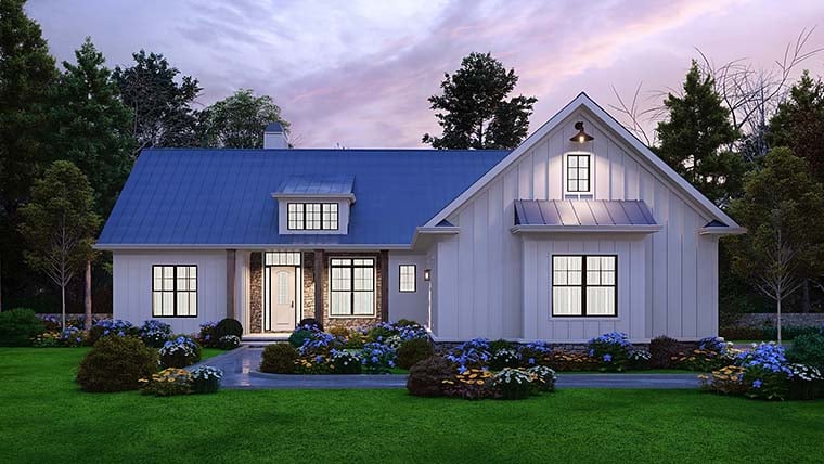 Country, Farmhouse Plan with 2064 Sq. Ft., 3 Bedrooms, 3 Bathrooms, 2 Car Garage Picture 6