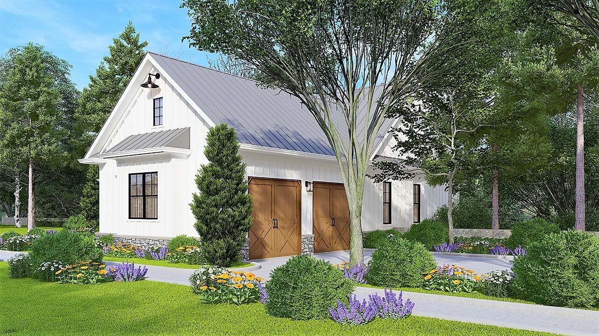 Country, Farmhouse, New American Style, Traditional Plan with 1800 Sq. Ft., 3 Bedrooms, 3 Bathrooms, 2 Car Garage Picture 2