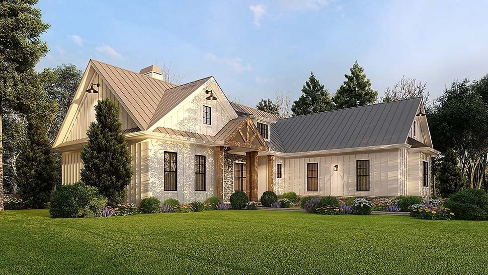 Country, Farmhouse, New American Style, Traditional Plan with 1800 Sq. Ft., 3 Bedrooms, 3 Bathrooms, 2 Car Garage Picture 7