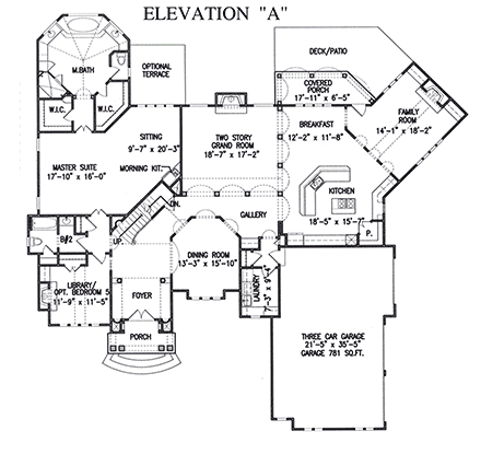 House Plan 81628 First Level Plan