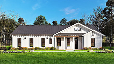 Country Ranch Elevation of Plan 81631