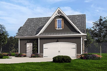 Cottage Craftsman Farmhouse Elevation of Plan 81635