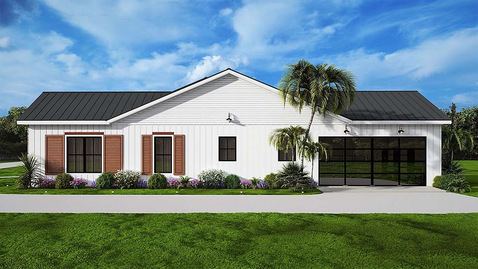 Coastal, Craftsman, Ranch Plan with 2121 Sq. Ft., 3 Bedrooms, 2 Bathrooms, 2 Car Garage Picture 4