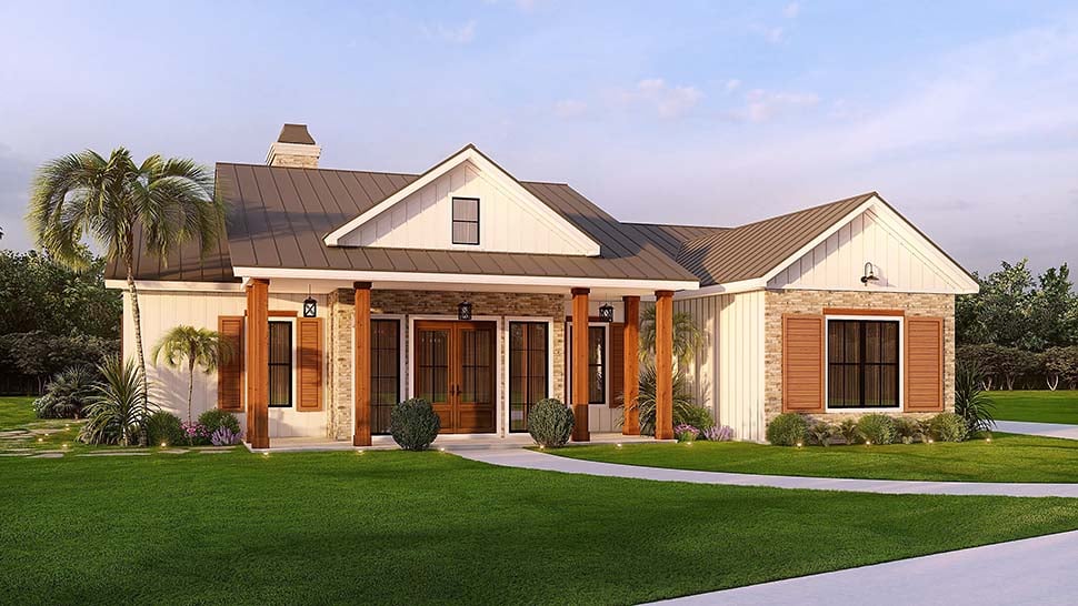 Coastal, Craftsman, Ranch Plan with 2121 Sq. Ft., 3 Bedrooms, 2 Bathrooms, 2 Car Garage Picture 7