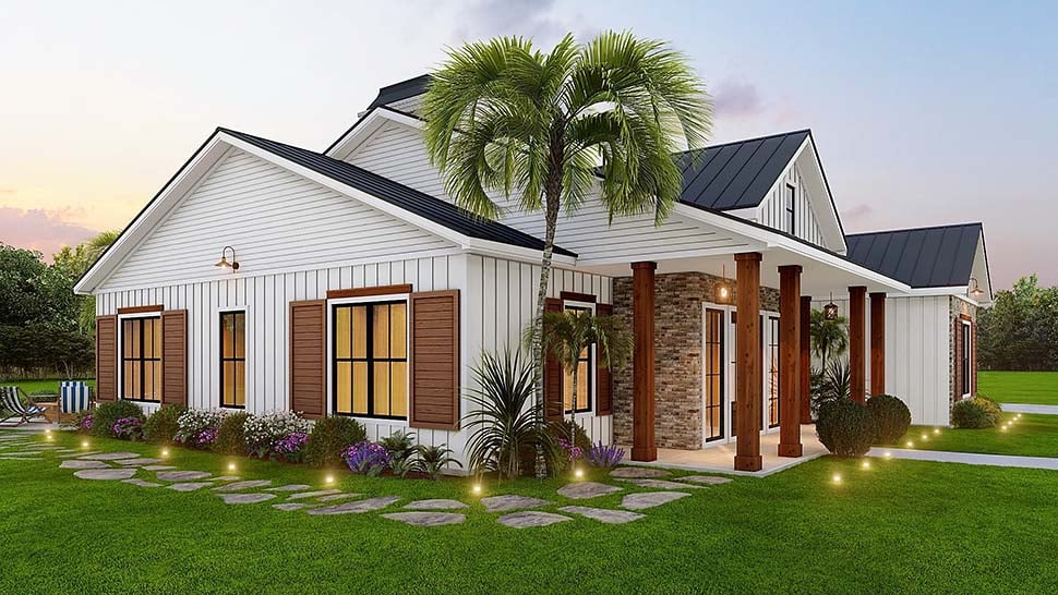 Coastal, Craftsman, Ranch Plan with 2121 Sq. Ft., 3 Bedrooms, 2 Bathrooms, 2 Car Garage Picture 9