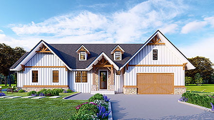 Craftsman Elevation of Plan 81640