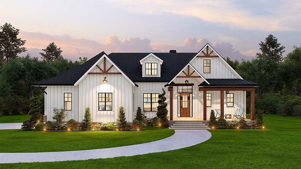 Farmhouse, New American Style Plan with 2379 Sq. Ft., 3 Bedrooms, 3 Bathrooms, 2 Car Garage Picture 11