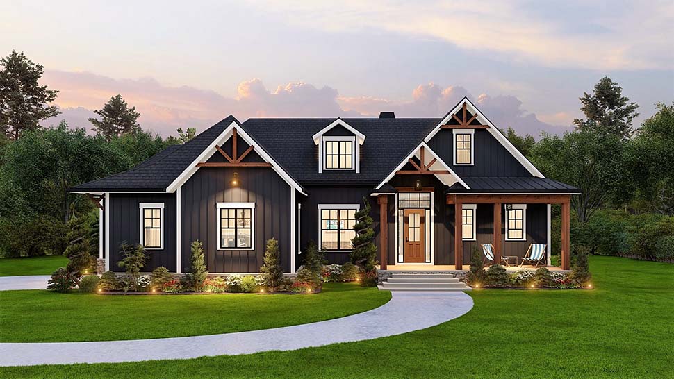 Farmhouse, New American Style Plan with 2379 Sq. Ft., 3 Bedrooms, 3 Bathrooms, 2 Car Garage Picture 12