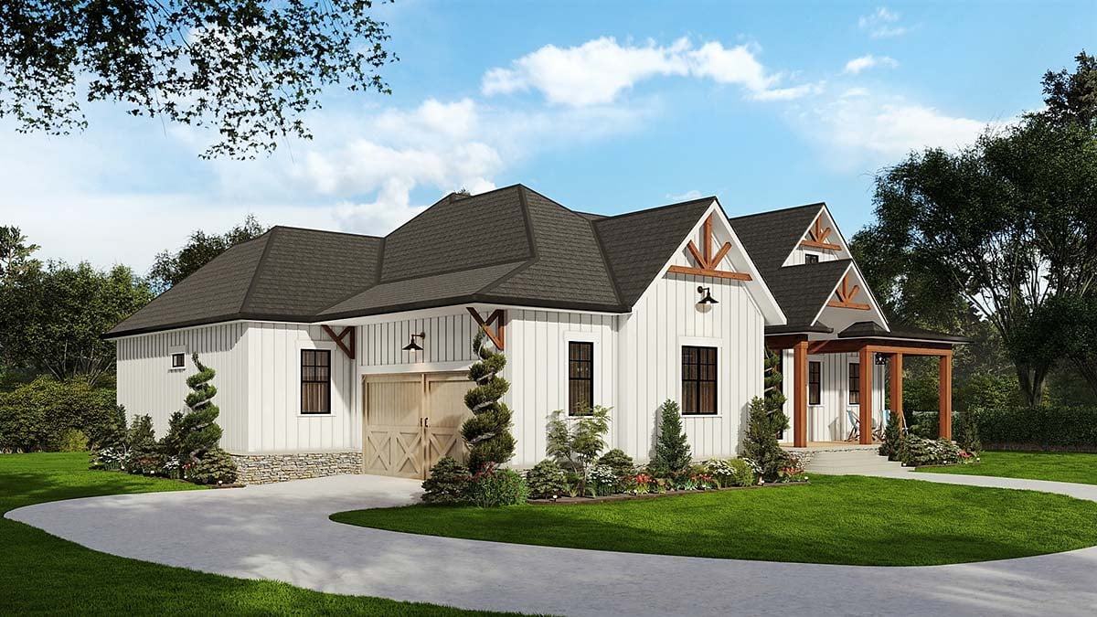 Farmhouse, New American Style Plan with 2379 Sq. Ft., 3 Bedrooms, 3 Bathrooms, 2 Car Garage Picture 3
