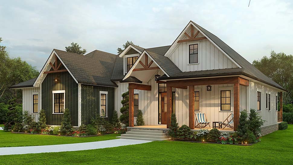 Farmhouse, New American Style Plan with 2379 Sq. Ft., 3 Bedrooms, 3 Bathrooms, 2 Car Garage Picture 7