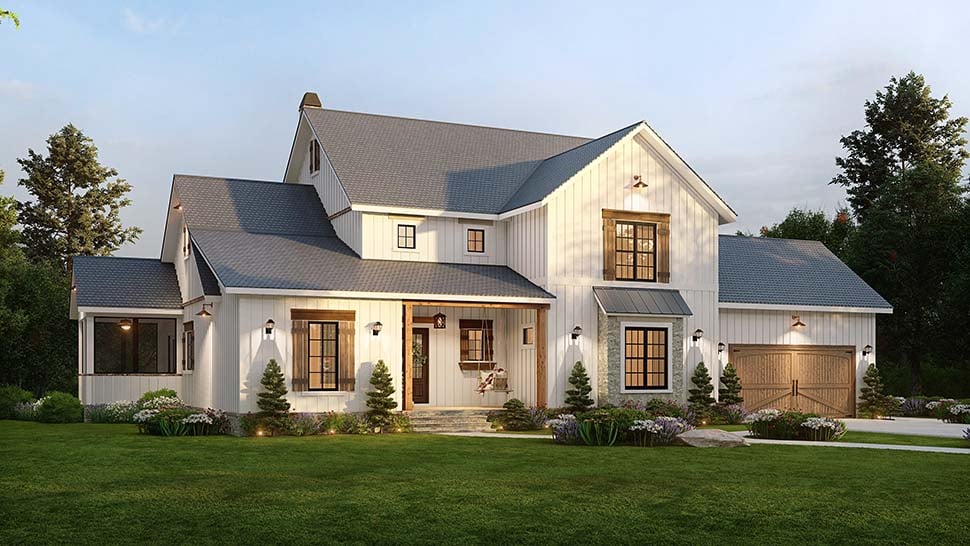 Country, Farmhouse, New American Style, Traditional Plan with 3254 Sq. Ft., 4 Bedrooms, 5 Bathrooms, 2 Car Garage Picture 7