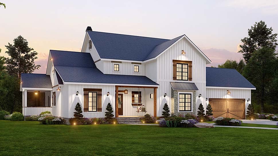 Country, Farmhouse, New American Style, Traditional Plan with 3254 Sq. Ft., 4 Bedrooms, 5 Bathrooms, 2 Car Garage Picture 8