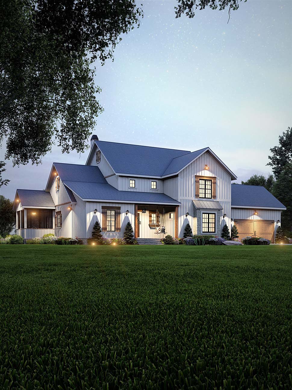 Country, Farmhouse, New American Style, Traditional Plan with 3254 Sq. Ft., 4 Bedrooms, 5 Bathrooms, 2 Car Garage Picture 9