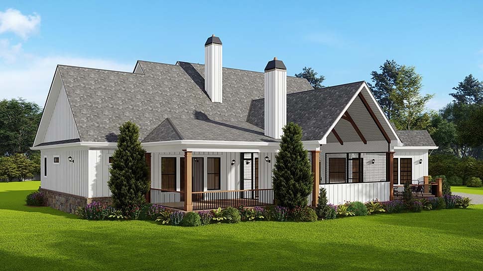 Contemporary, Craftsman, New American Style Plan with 3224 Sq. Ft., 4 Bedrooms, 3 Bathrooms, 2 Car Garage Picture 5