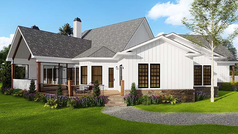 Contemporary, Craftsman, New American Style Plan with 3224 Sq. Ft., 4 Bedrooms, 3 Bathrooms, 2 Car Garage Picture 6