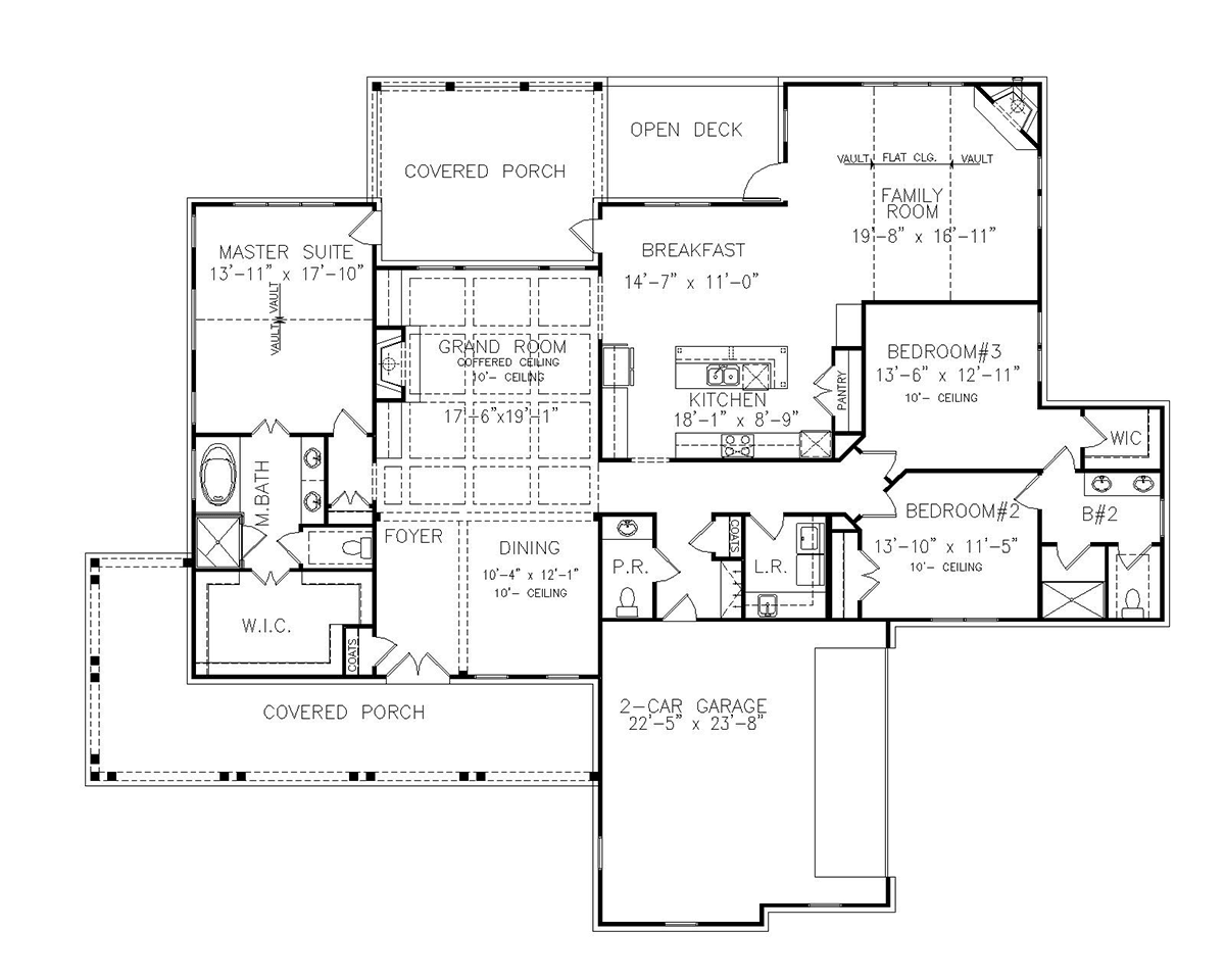 Cottage Craftsman Farmhouse New American Style Ranch Level One of Plan 81650