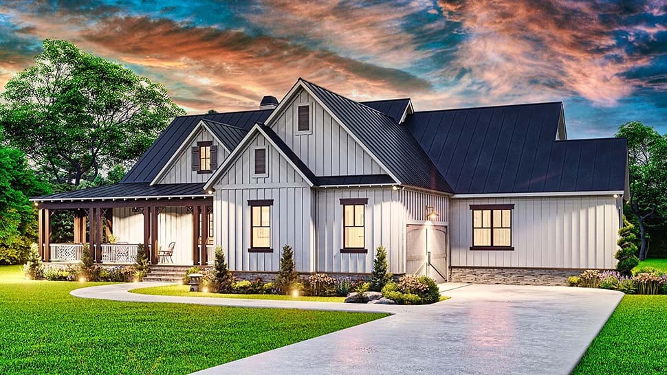 Cottage, Craftsman, Farmhouse, New American Style, Ranch Plan with 2623 Sq. Ft., 3 Bedrooms, 3 Bathrooms, 2 Car Garage Picture 11
