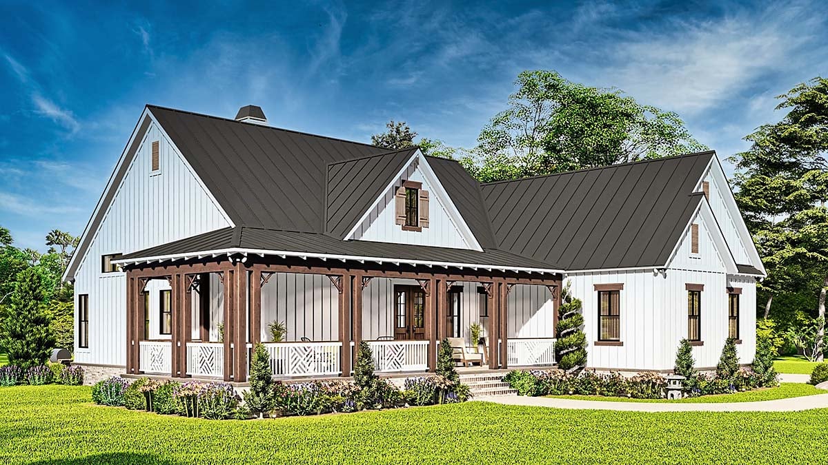 Cottage, Craftsman, Farmhouse, New American Style, Ranch Plan with 2623 Sq. Ft., 3 Bedrooms, 3 Bathrooms, 2 Car Garage Picture 3