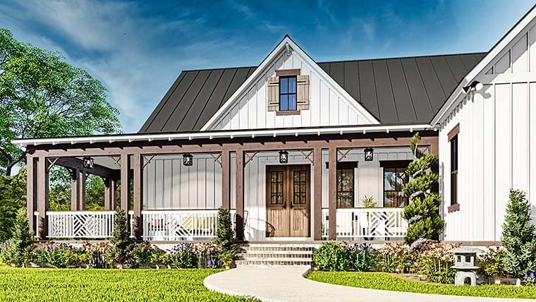 Cottage, Craftsman, Farmhouse, New American Style, Ranch Plan with 2623 Sq. Ft., 3 Bedrooms, 3 Bathrooms, 2 Car Garage Picture 6