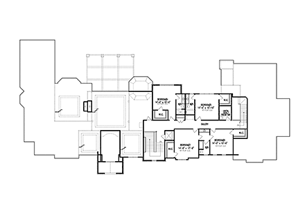 House Plan 81662 Second Level Plan