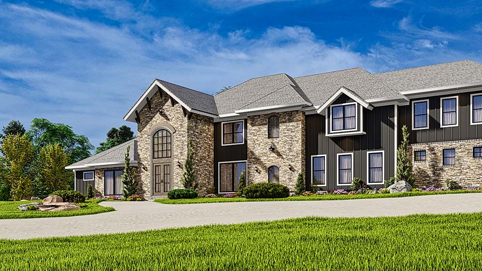 Contemporary Plan with 8339 Sq. Ft., 7 Bedrooms, 8 Bathrooms, 5 Car Garage Picture 4