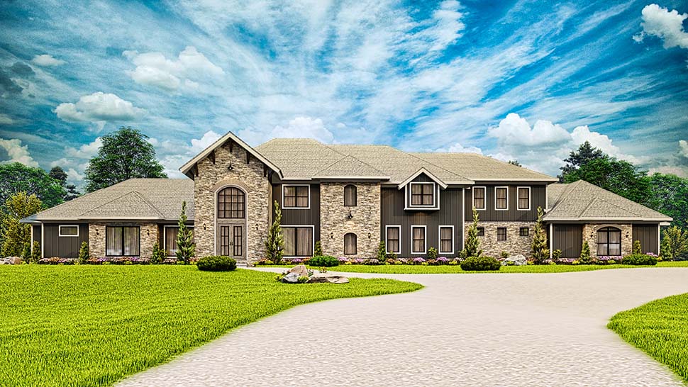 Contemporary Plan with 8339 Sq. Ft., 7 Bedrooms, 8 Bathrooms, 5 Car Garage Picture 7