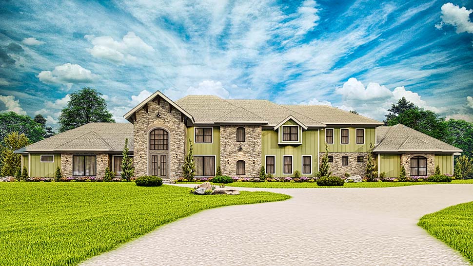 Contemporary Plan with 8339 Sq. Ft., 7 Bedrooms, 8 Bathrooms, 5 Car Garage Picture 9