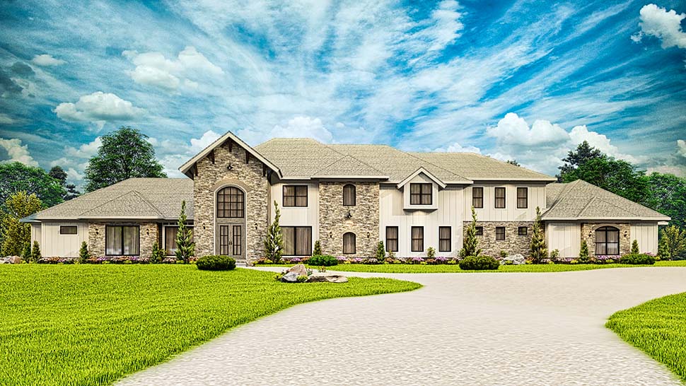 Contemporary Plan with 8339 Sq. Ft., 7 Bedrooms, 8 Bathrooms, 5 Car Garage Picture 10