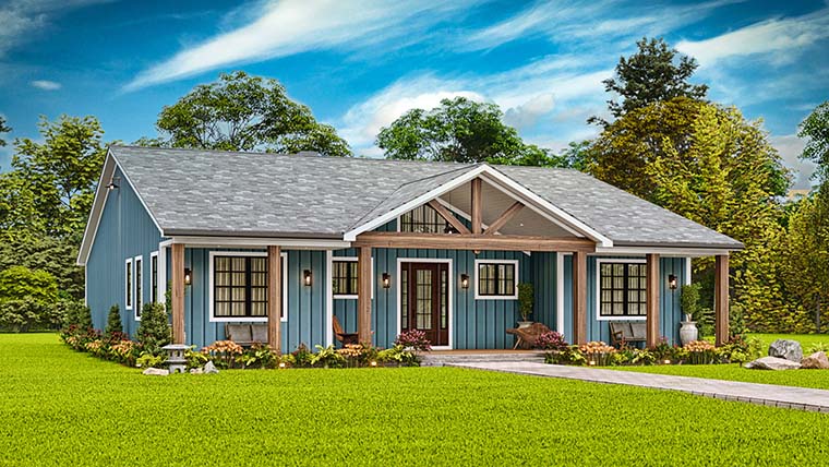 Country, Craftsman, Ranch Plan with 2270 Sq. Ft., 3 Bedrooms, 3 Bathrooms Picture 6