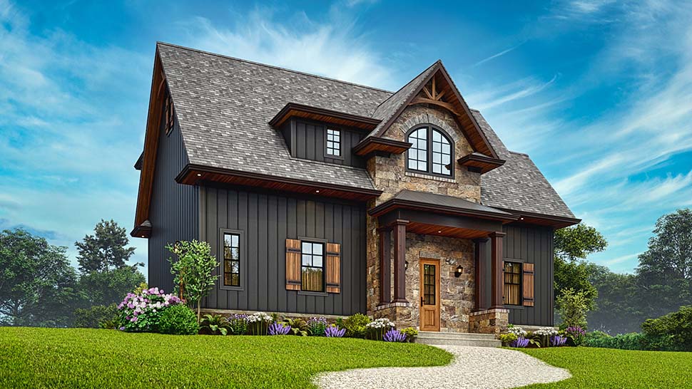 Country, Craftsman, Farmhouse, Traditional Plan with 942 Sq. Ft., 1 Bedrooms, 1 Bathrooms, 3 Car Garage Picture 7