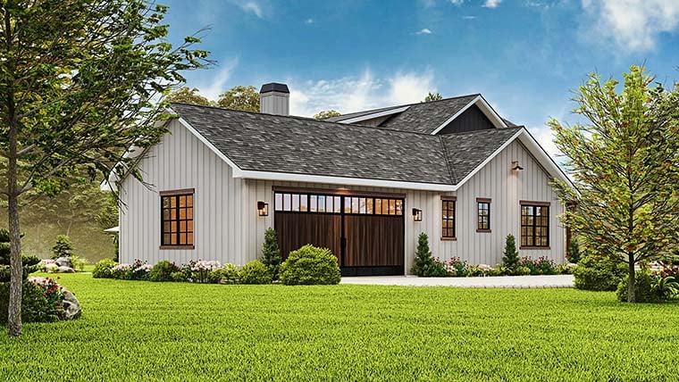 Contemporary, Country, Farmhouse Plan with 2459 Sq. Ft., 4 Bedrooms, 4 Bathrooms, 2 Car Garage Picture 6