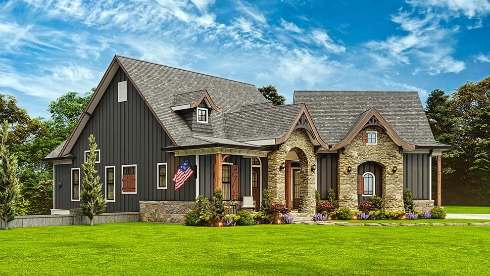 Country, Craftsman Plan with 2525 Sq. Ft., 3 Bedrooms, 2 Bathrooms, 2 Car Garage Picture 8