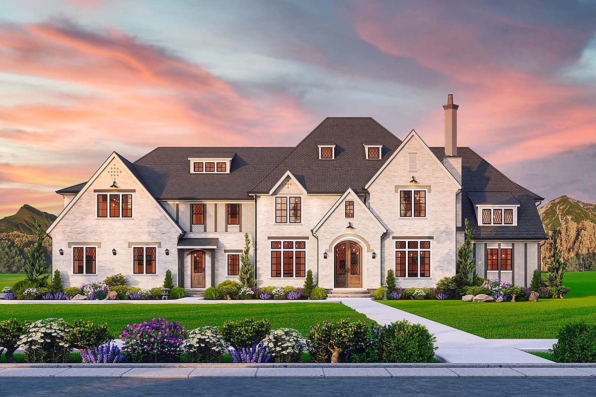 Contemporary, Traditional Plan with 5985 Sq. Ft., 5 Bedrooms, 7 Bathrooms, 3 Car Garage Elevation