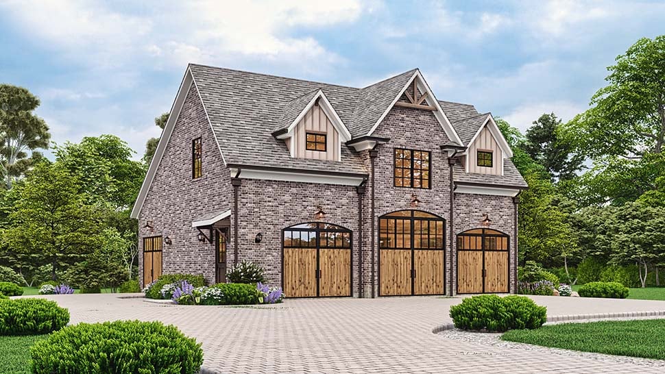Contemporary, Country, Craftsman, Traditional Plan with 930 Sq. Ft., 1 Bedrooms, 1 Bathrooms, 3 Car Garage Picture 11