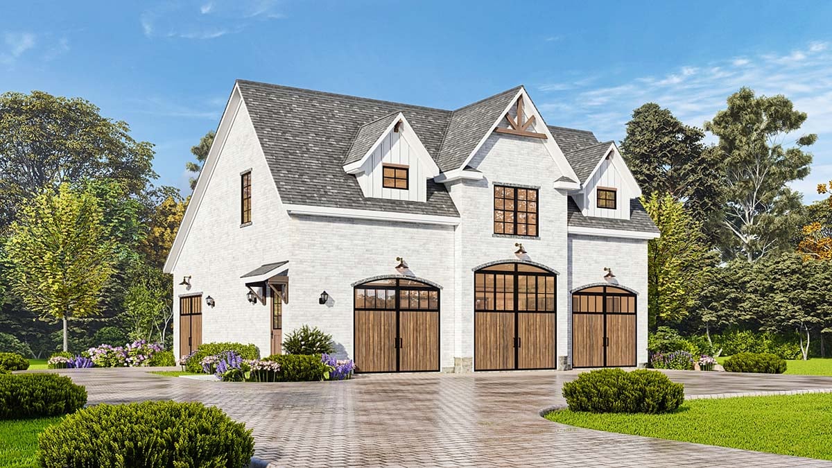 Contemporary, Country, Craftsman, Traditional Plan with 930 Sq. Ft., 1 Bedrooms, 1 Bathrooms, 3 Car Garage Picture 3