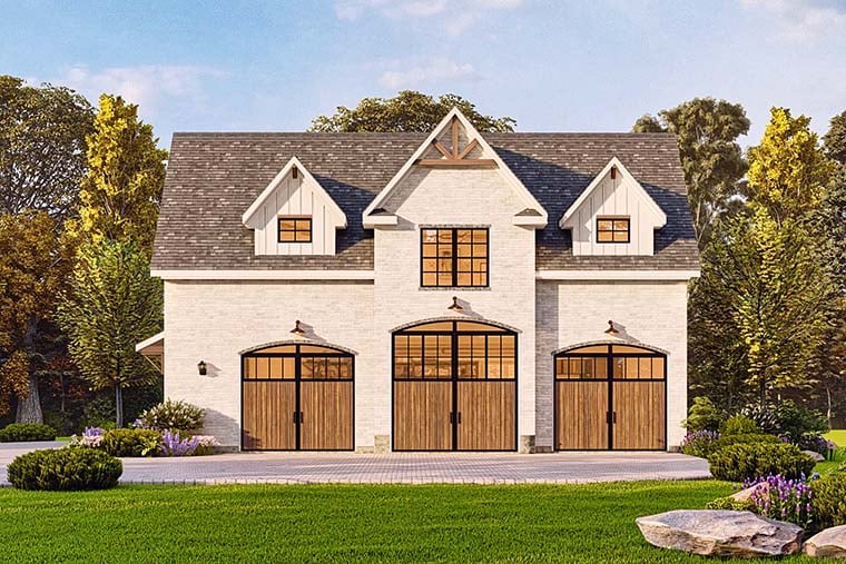 Contemporary, Country, Craftsman, Traditional Plan with 930 Sq. Ft., 1 Bedrooms, 1 Bathrooms, 3 Car Garage Picture 6